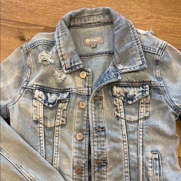 Girls Tractor Light Blue Denim Jacket size Medium - Picture 3 of 4